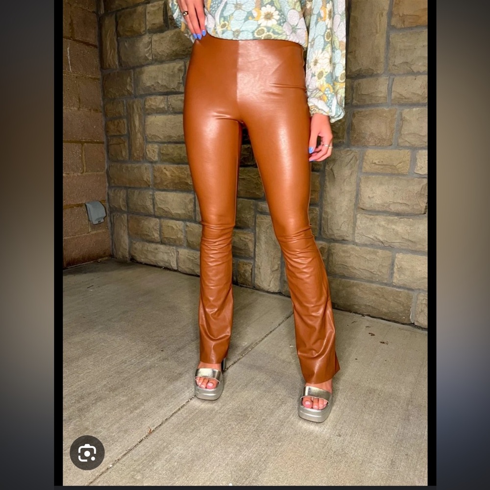 Commando Flared Leggings in Rich Brown - Picture 2 of 7